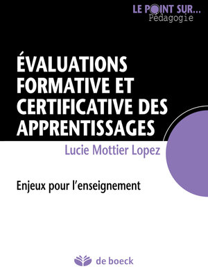 cover image of Évaluations formative et certificative des apprentissages